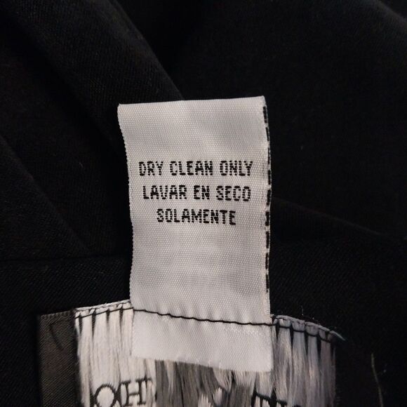 John Roberts 2 PC Suit 16 Black Faux Suede Knee-length Skirt Embellished Blazer - Picture 8 of 15